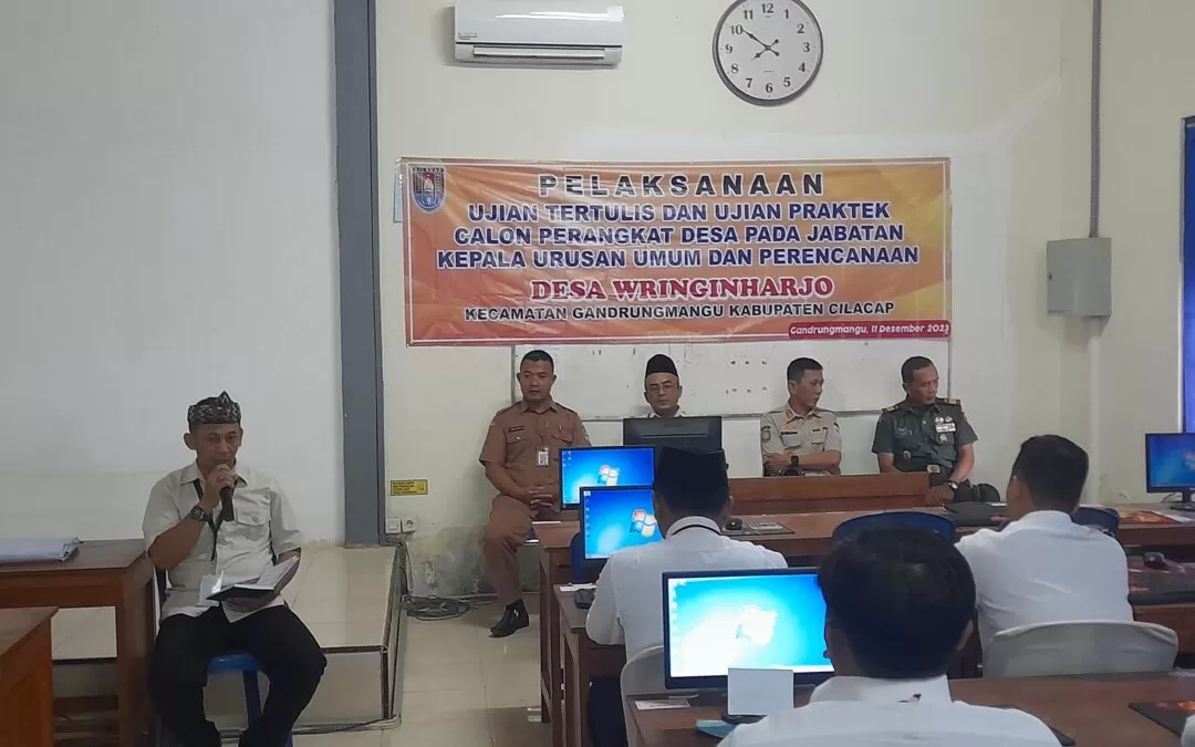 Ujian Tertulis dan Praktek Pengangkatan Perangkat Desa Wringinharjo